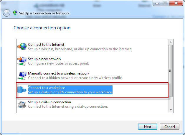 Step 2 - Ace L2TP VPN - Setup a Connection or Network