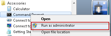 Run command prompt as administrator