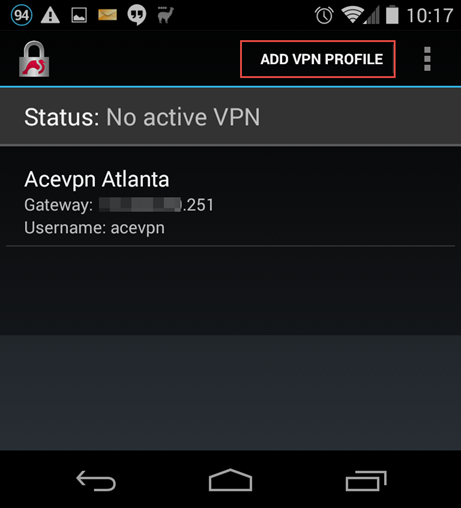 Add VPN Profile