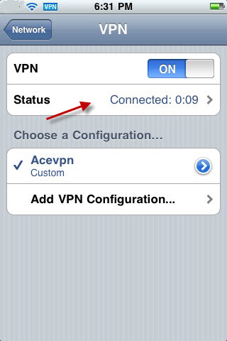 ace vpn ipad configuration utility