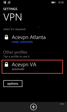 VPN Profile Created