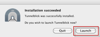 Launch Tunnelblick