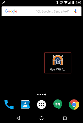 Launch OpenVPN app