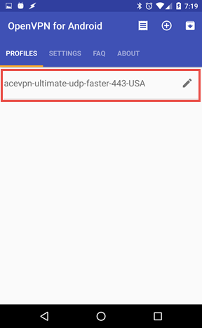 Tap on the profile to connect to VPN