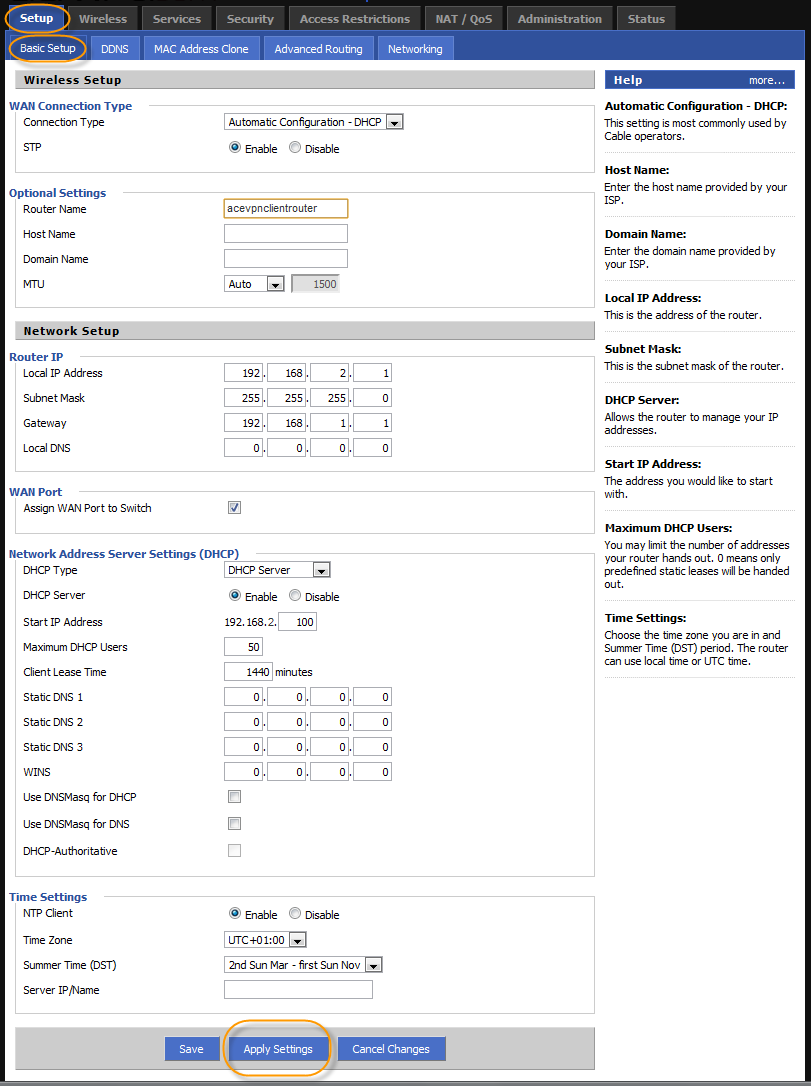 Configure