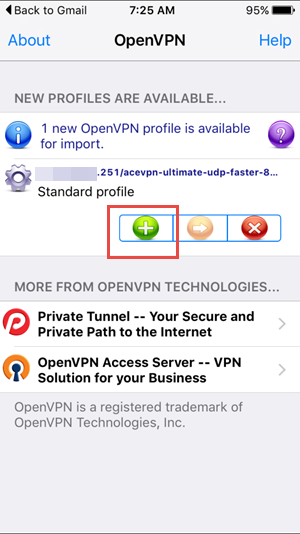 Import OpenVPN config