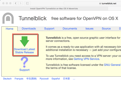 install tunnelblick