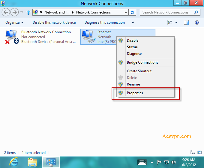 Network Adapter Properties